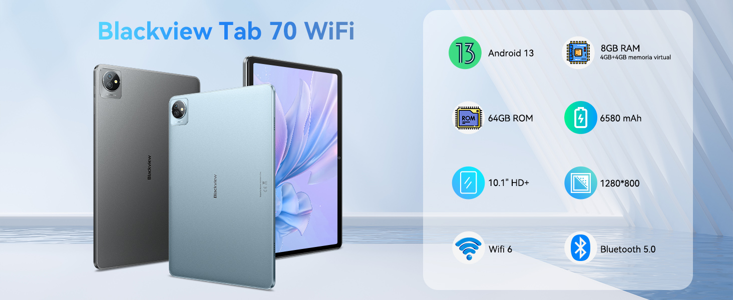 BLACKVIEW Tab 70 WiFi (10.1'' - 4/64GB - Sans CHARGEUR) Space Grey