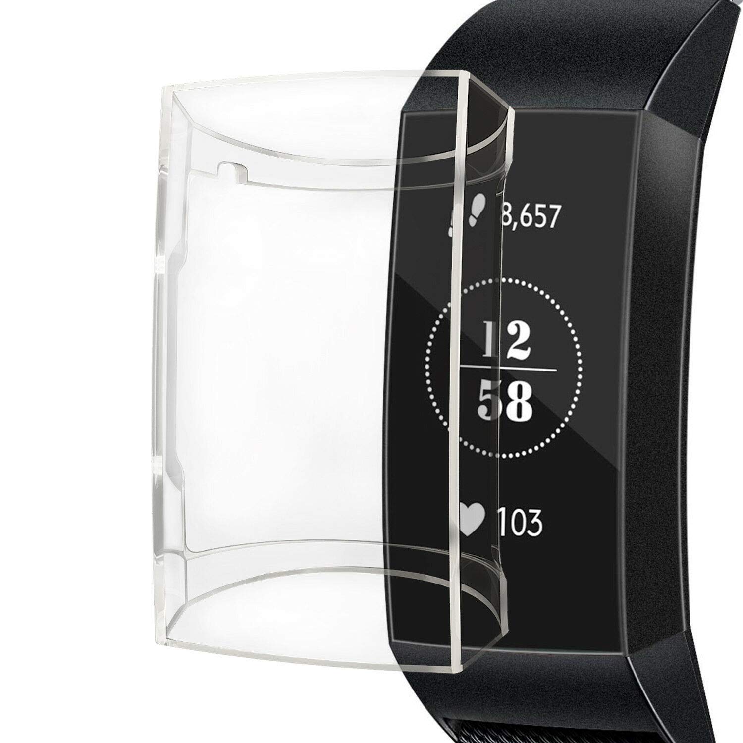 Case for Fitbit Charge 3, SuperGuardZ Heavy Duty Slim Shockproof Protective Cover Armor