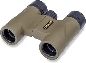 Carson Binóculos compactos e leves Stinger 8 x 22 mm para viagens, observação de pássaros, visualização da natureza, safári, shows e eventos esportivos (HW-822), verde-oliva