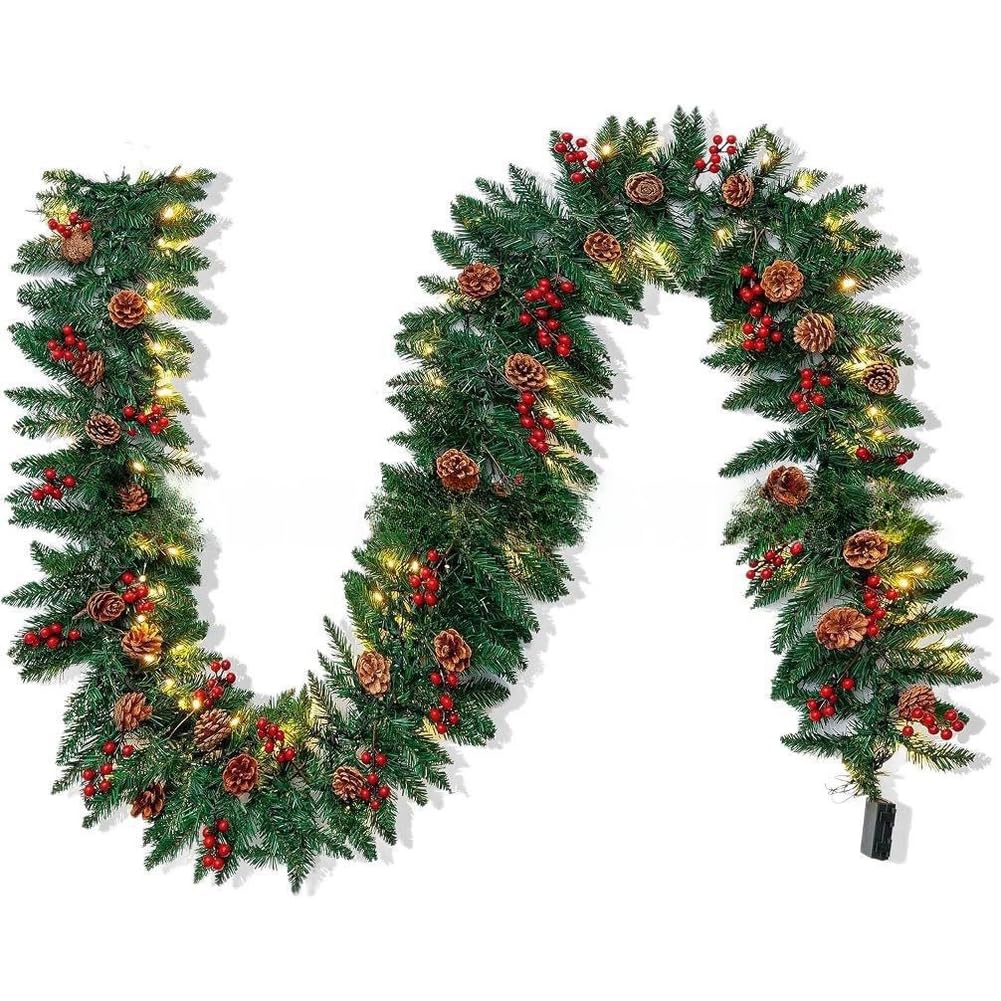 Guirlande de Noël LED pour sublimer votre porte d'entrée et vos murs extérieurs en hiver