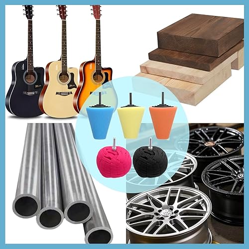 Miniatura 3 de Kit de pulido de aluminio de 5 piezas de bolas de pulido de espuma para taladros, ruedas de automóvil y pulidoras para el cuidado del automóvil,