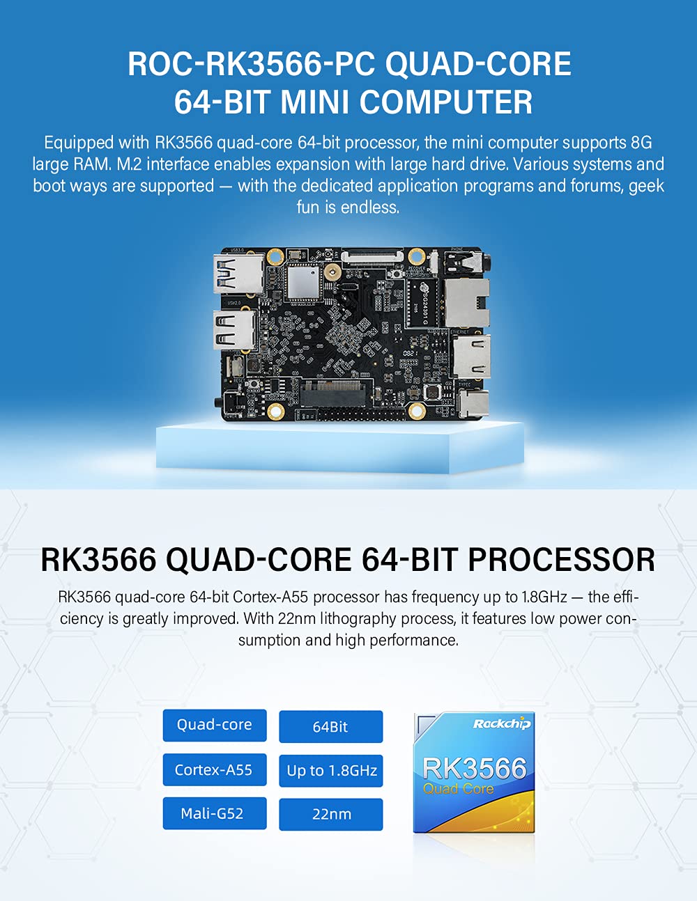 Amazon.com: Firefly ROC-RK3566-PC Rockchip RK3566 4GB RAM Single