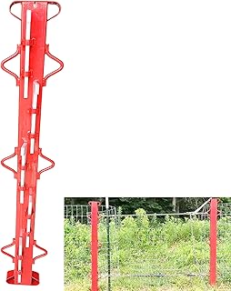Woven Wire Fence Stretcher Bar 4ft with 5 Wedges, Wire Stretcher Fence Suitable for Fixing Fences on Pastures,Farms, Garden Barriers,Orchard Professional Use