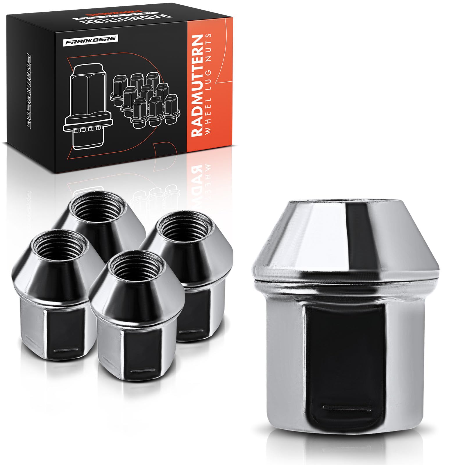 Frankberg 5x Dadi per ruota Bulloni per ruota Compatibile con Discovery Sport L550 R.a.n.g.e R.o.v.e.r Evoque L538 Freelandel 2 L359 Freelandel 2 FA_ Replace# 9G911K024AA