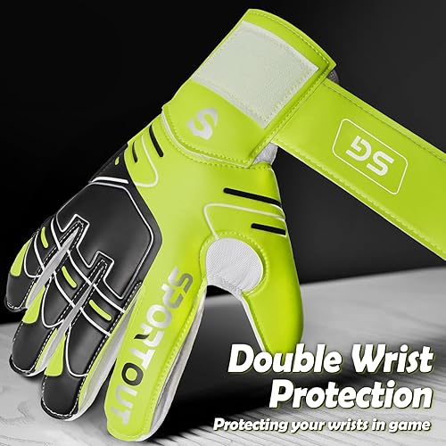 Miniatura 5 de Sportout - Guantes de portero para jóvenes y adultos, proporcionan un agarre fuerte para atajadas difíciles, gran protección de dedos, 18 y 532 de