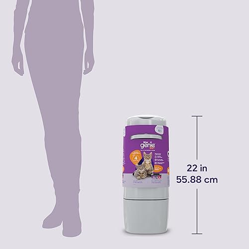 Miniatura 8 de Litter Genie XL+ Pail  Sistema de eliminación de desechos de arena para gatos para control de olores  Incluye 1 bolsa de repuesto jumbo