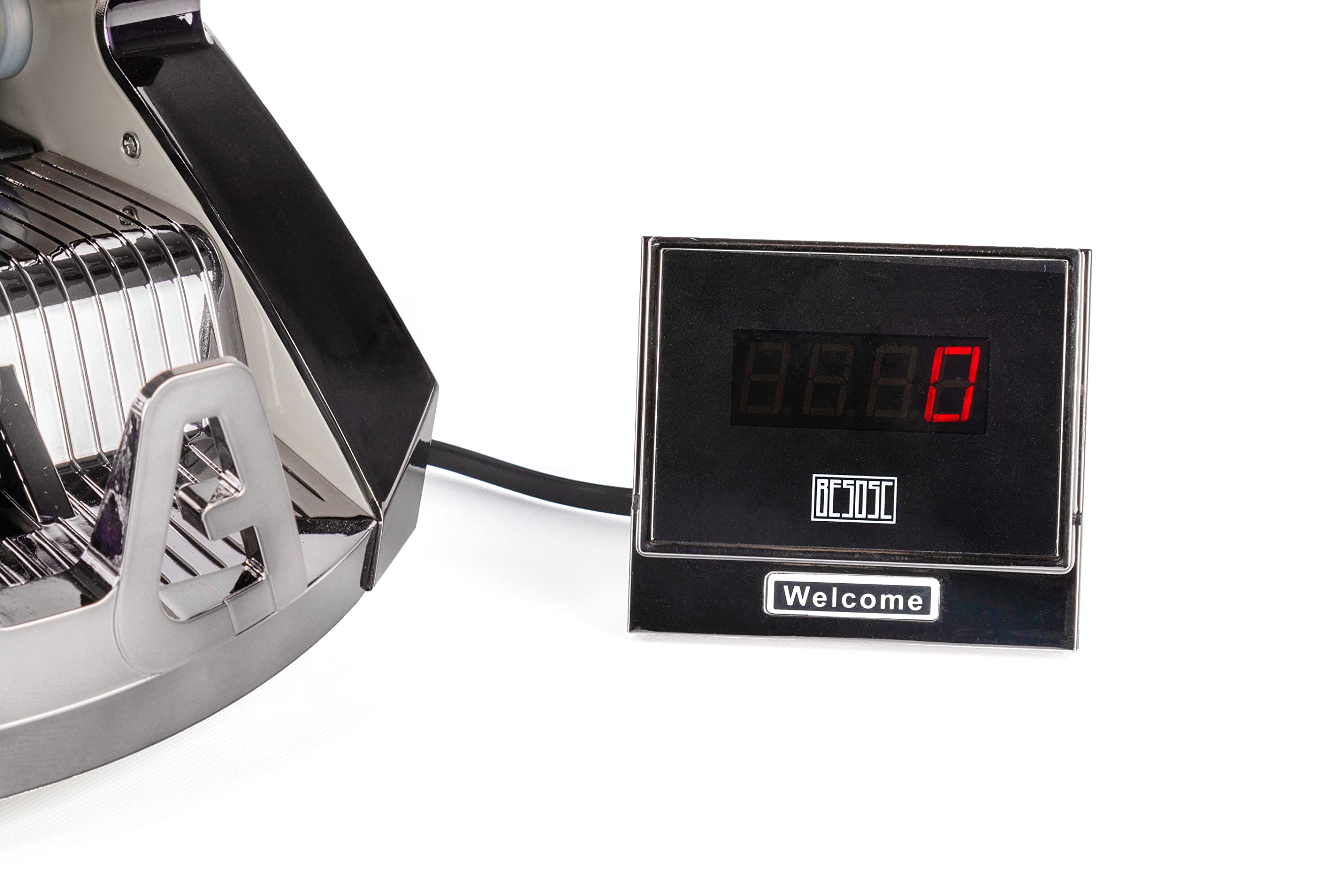 Contatore per banconote con rilevamento UV/MG, 80 W con rilevamento banconote contraffatte, display a LED, 1000 pezzi al minuto, senza conteggio di banconote miste