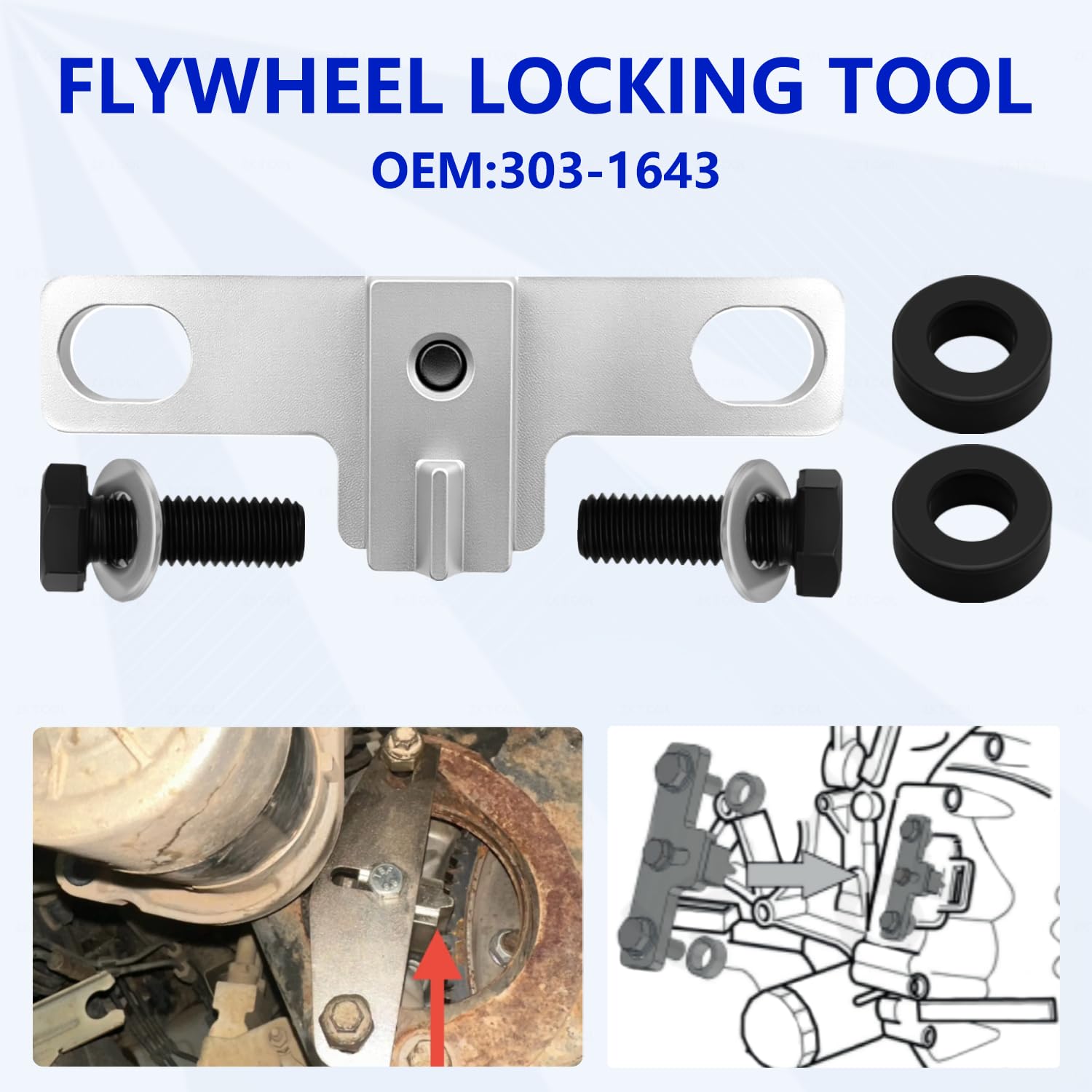 ZKTOOL Strumento di bloccaggio della fasatura dell'albero a camme del motore, compatibile con Ford 1.0L Ecoboost, strumento di bloccaggio del volano, installazione guarnizione olio coperchio anteriore