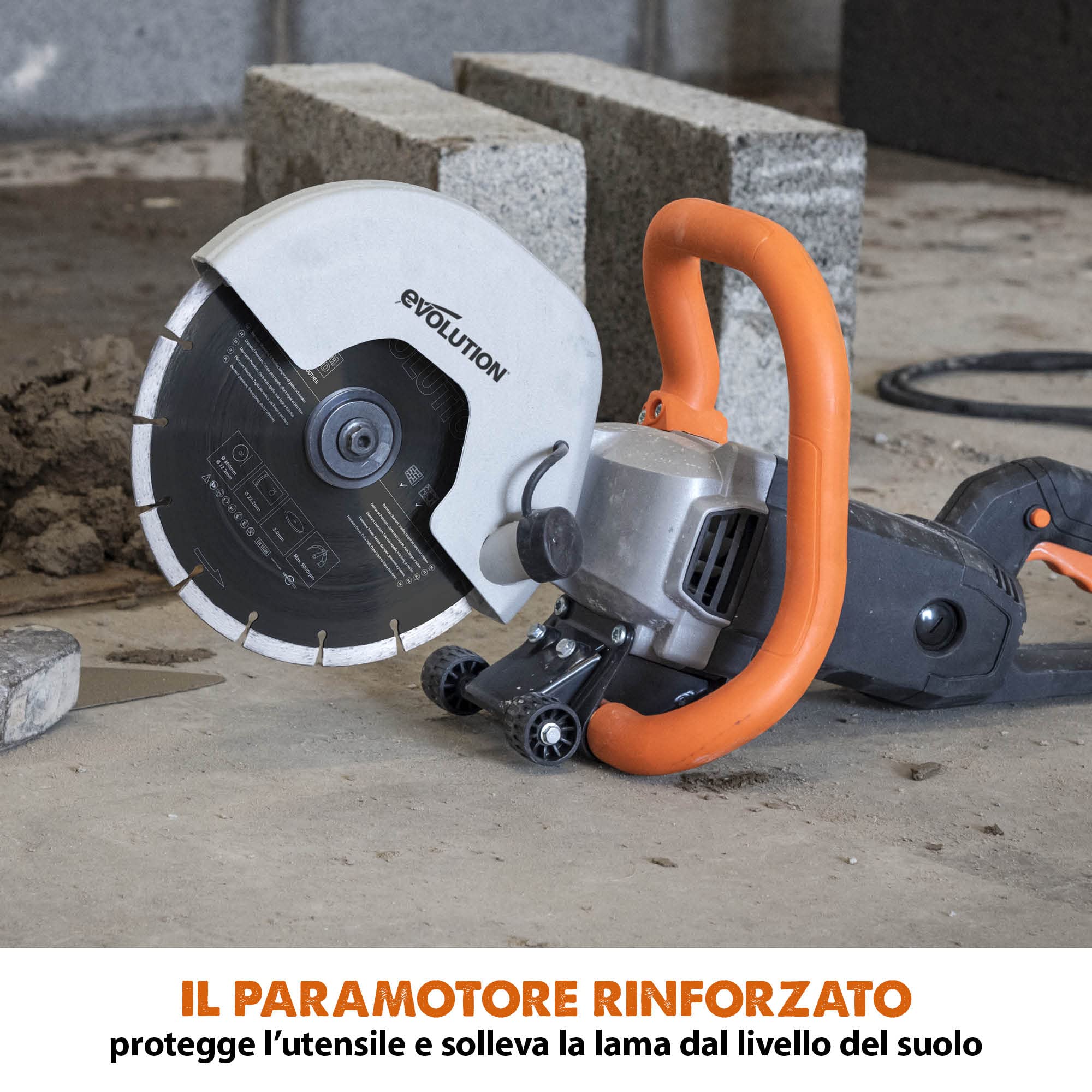 Evolution R230DCT 230 mm Sega a disco - Motore da 2.000 W, non a benzina, capacità di taglio 90 mm
