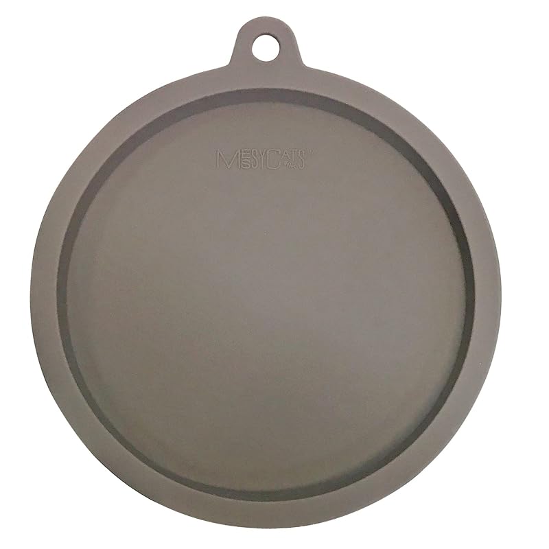 Tampa Hermética de Silicone Reutilizável para Tigela Rasa de Gatos Messy Cats Cinza