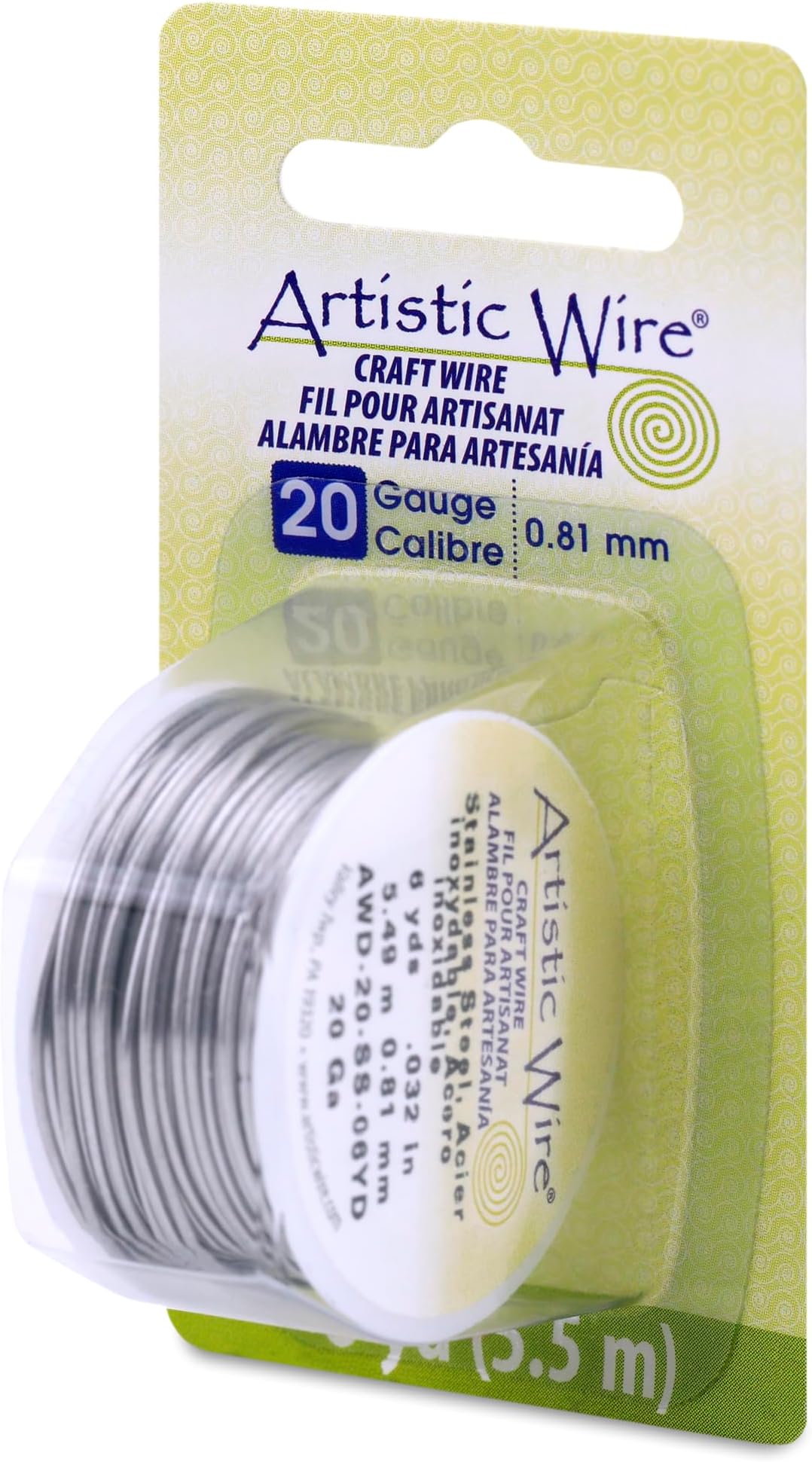 Beadalon 20 Gauge Artistic Wire, Stainless Steel, 6-Yard by Artistic Wire