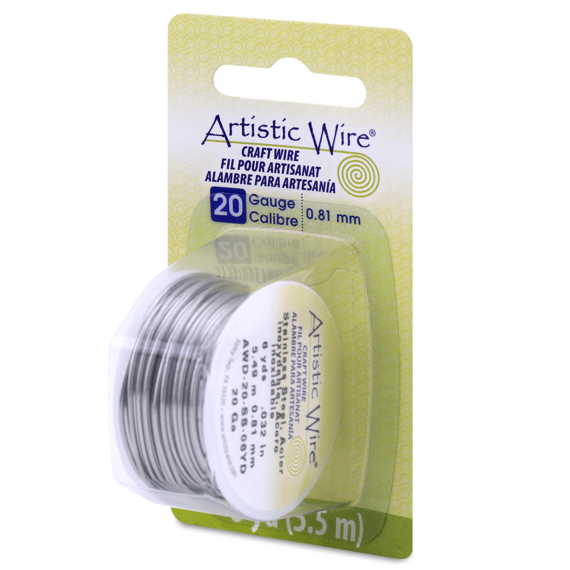 Beadalon 20 Gauge Artistic Wire, Stainless Steel, 6-Yard by Artistic Wire