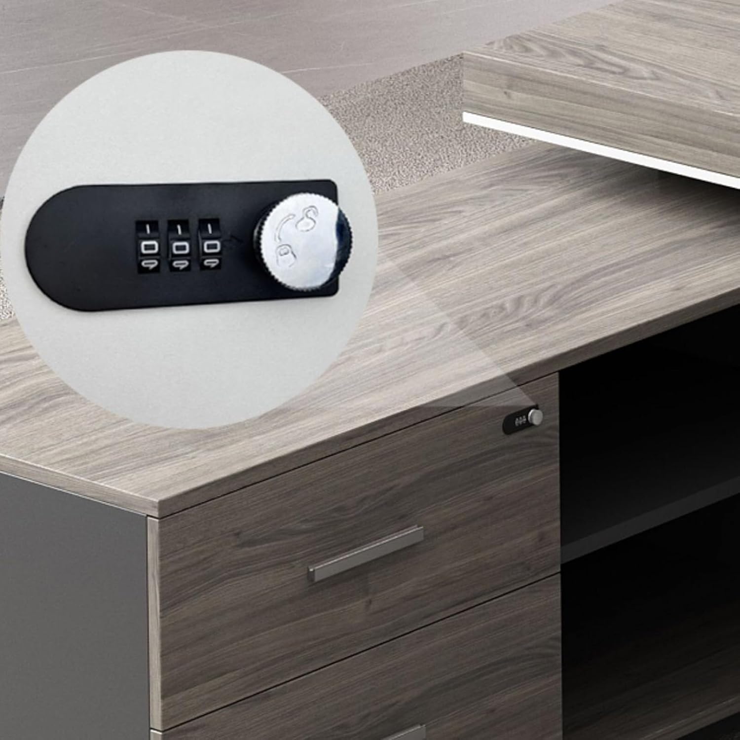 71 Inch L-Shaped Executive Desk Brown Large Wood Computer Desk with Storage Cabinets Modern Home Office Table Workstation Business Furniture(87in)