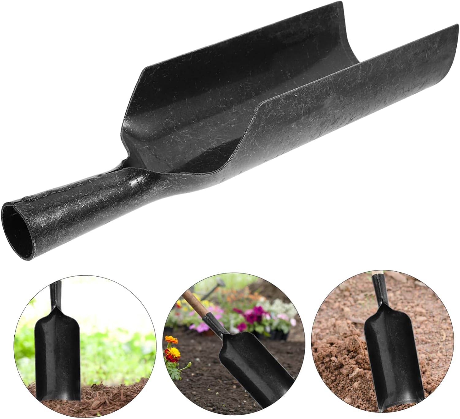 Metal Garden Shovel Heavy Duty Planting Spade Tool for Gardening Convenient and Practical for Digging Soil Loosening and Weeding for Home and Outdoor Use