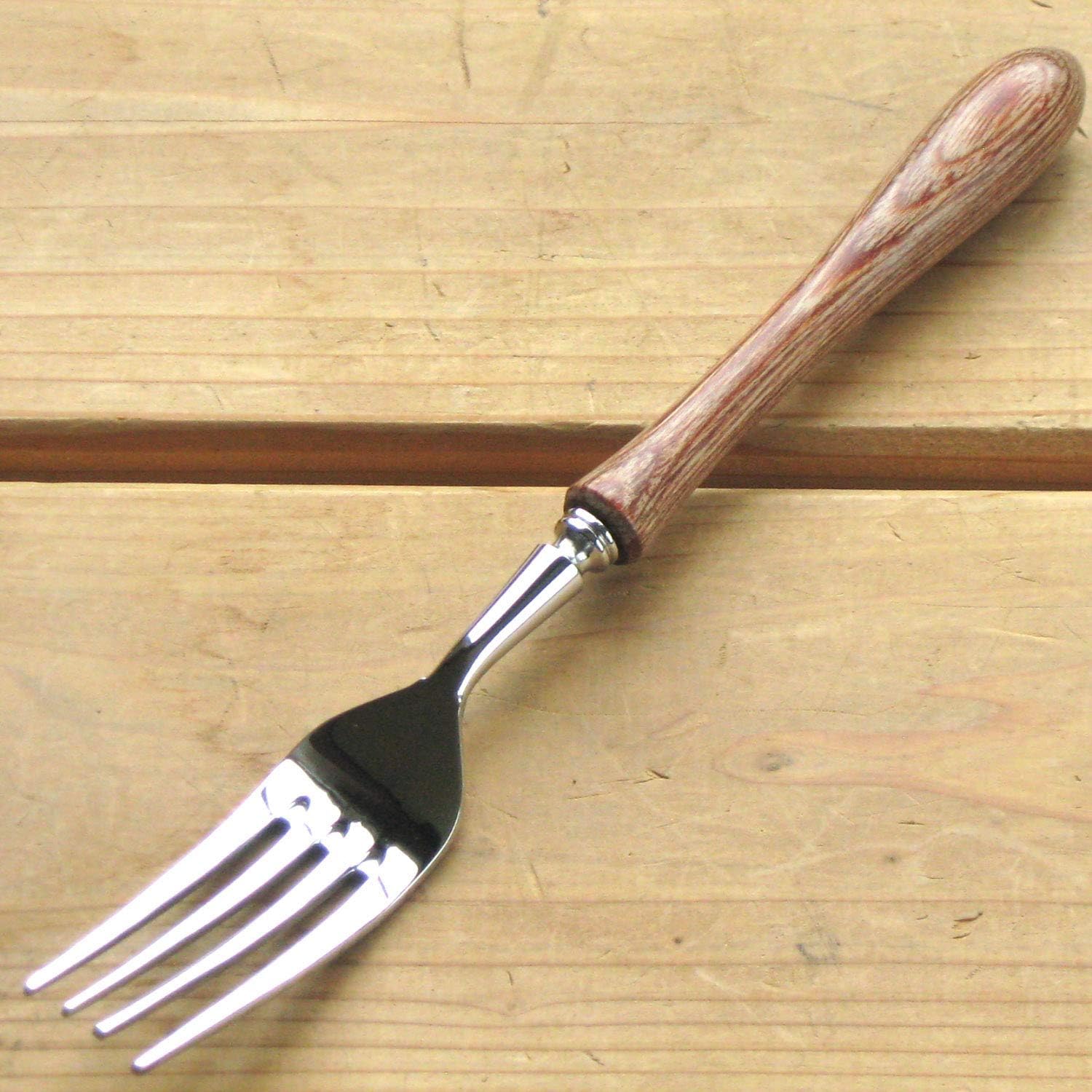 Nagao Tsubamesanjo Boston Cutlery Set, 18-8 Stainless Steel, Laminated Reinforced Wood, Made in Japan