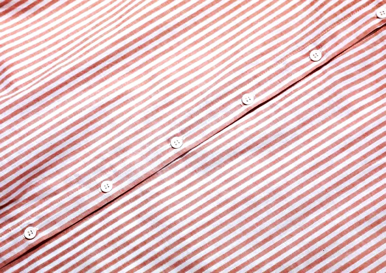 ZOCANIA Women's Casual Long Sleeve Maxi Dress Button Down Dress for Women Loose Striped Dress for Women Cotton Shirt Dress - Image 5