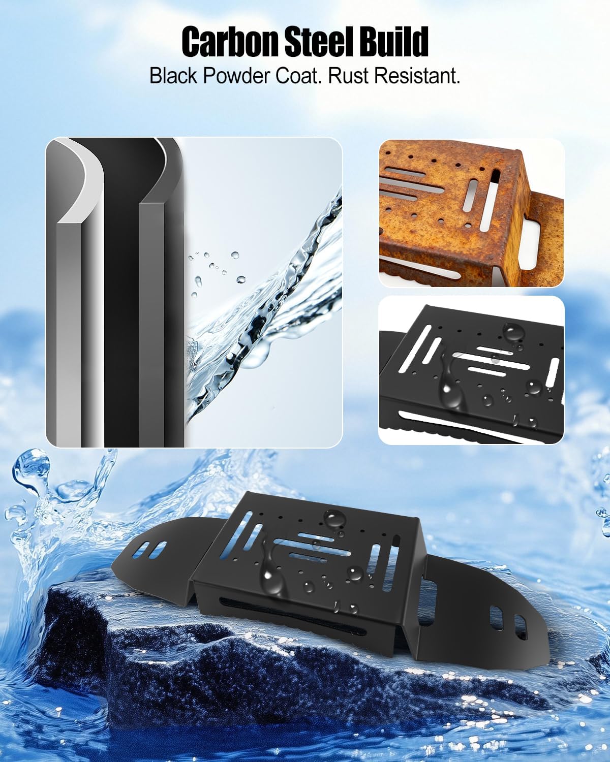 Spare Tire Mount Accessory Bracket Kit with Dual Clamps and Transfer Tank Holder, Universal Steel Rack for Overland Offroad, Fits All Tire Sizes