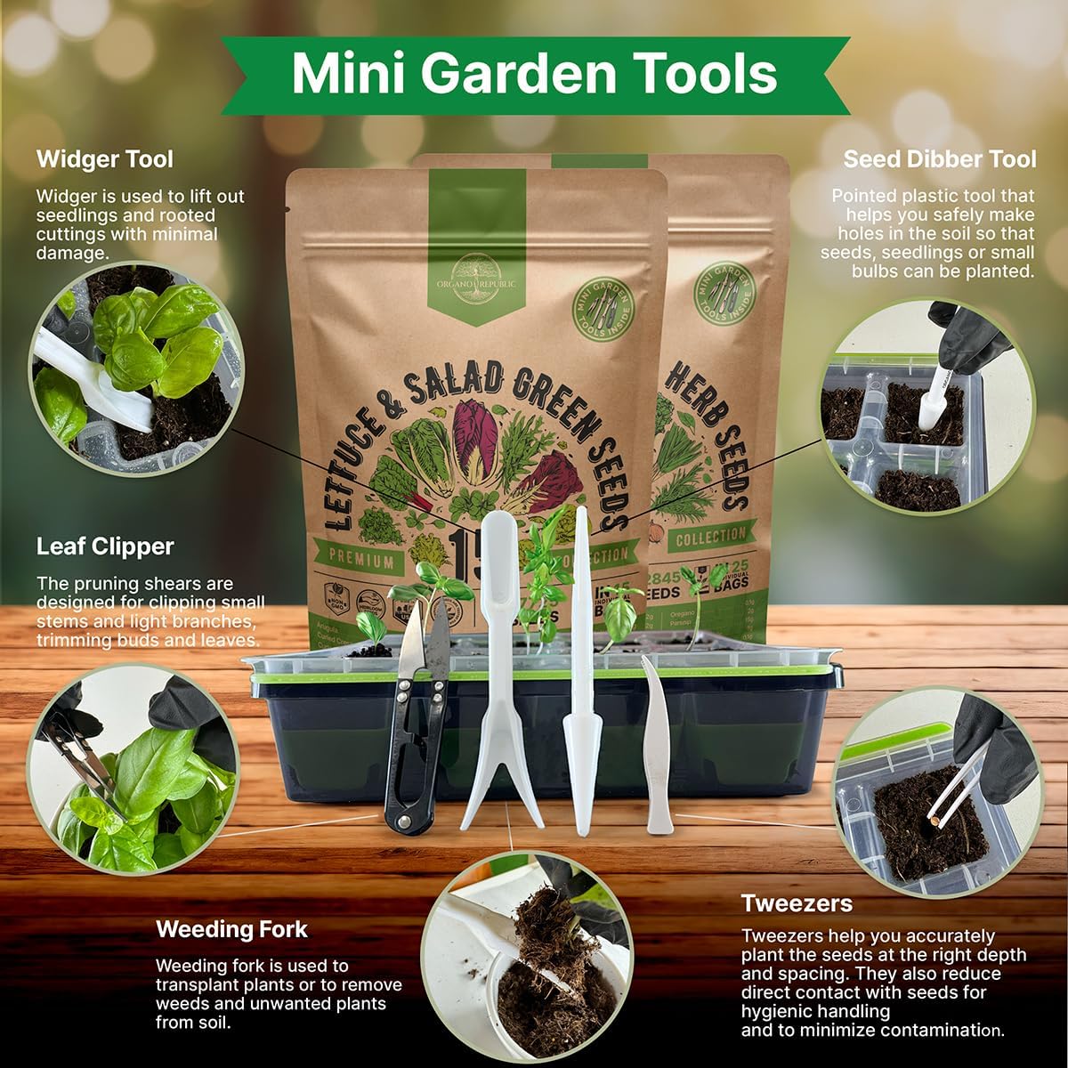 Organo Republic 15 Lettuce & Greens and 25 Winter Vegetable & Herb Seeds Variety Pack Bundle, 29,475+ Non-GMO Heirloom Garden Seeds for Planting Vegetables and Herbs for Indoor & Outdoor Gardening