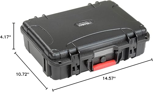 Miniatura 9 de Global Industrial Funda rígida impermeable con espuma de lágrima, 14 pulgadas de largo x 10-23/32 pulgadas de ancho x 4-11/64 pulgadas de alto, negro
