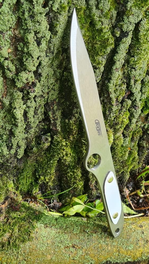 ACEJET SPINNING BOWIE Silver Hunter 12'' black grip - throwing knife
