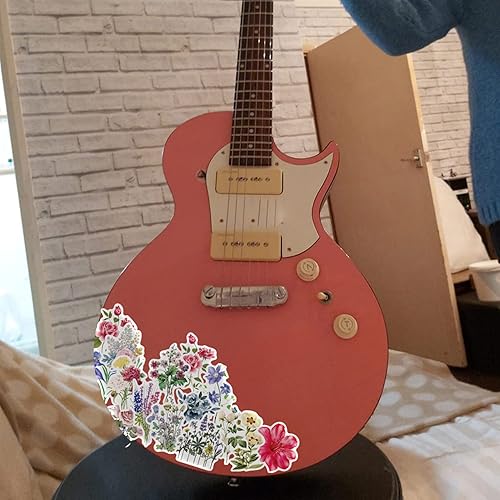 Miniatura 5 de Wharick Juego de 50 calcomanías de flores impermeables para decoración de bricolaje calcomanías extraíbles de graffiti para pared maleta álbum de