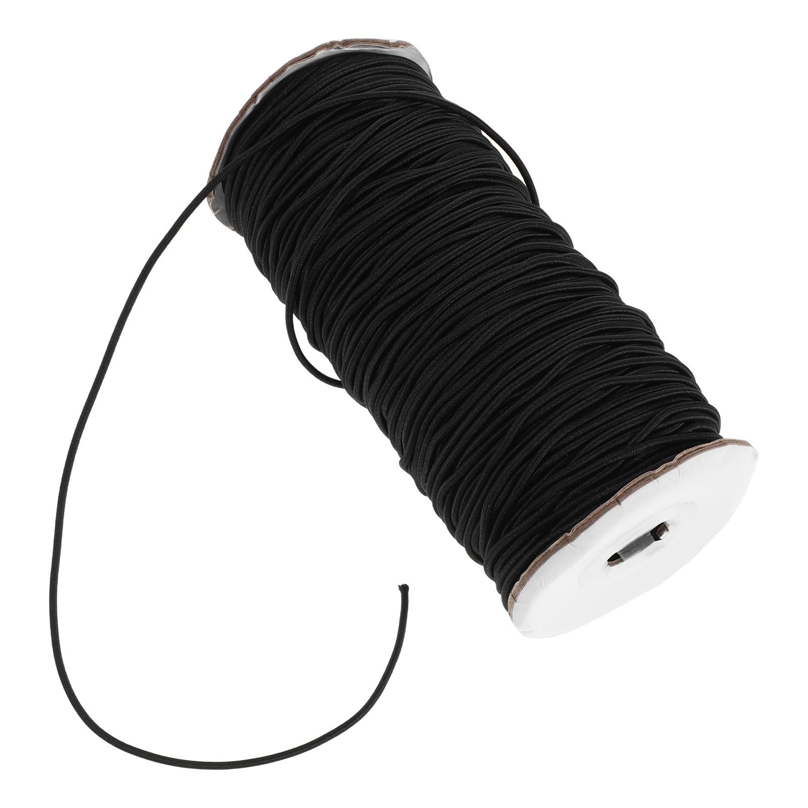 Beaupretty Elastische Kordel 3mm Rund aus Polyester in Schwarz für Armbänder und Halsketten mit Hoher Elastizität und Glatter Handhabung für Selbstgemacht Bastelprojekte