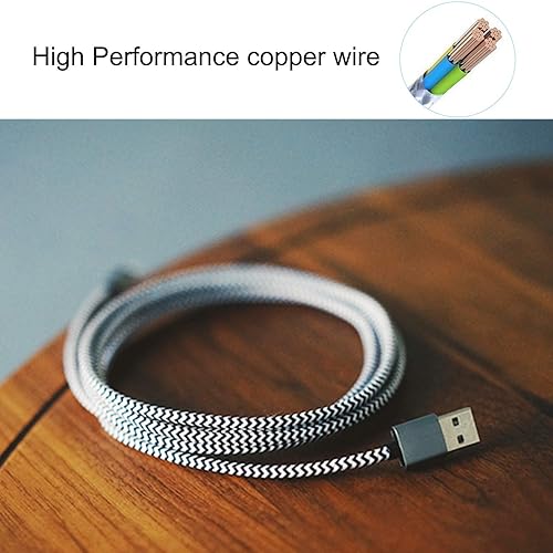 Vista 3 de Ailun Cable micro USB, [10 pies de 3 pies], USB A macho 2.0 de alta velocidad a micro USB, sincronización y carga, cable trenzado de nailon