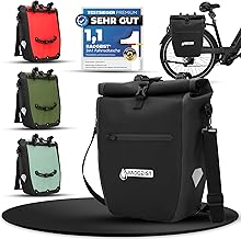 Bicycle Bag for Pannier Rack - Bag for Bicycle Pannier Rack - Pannier Rack Bag Waterproof & Shoulder Bag - Bicycle Bag with Reflectors