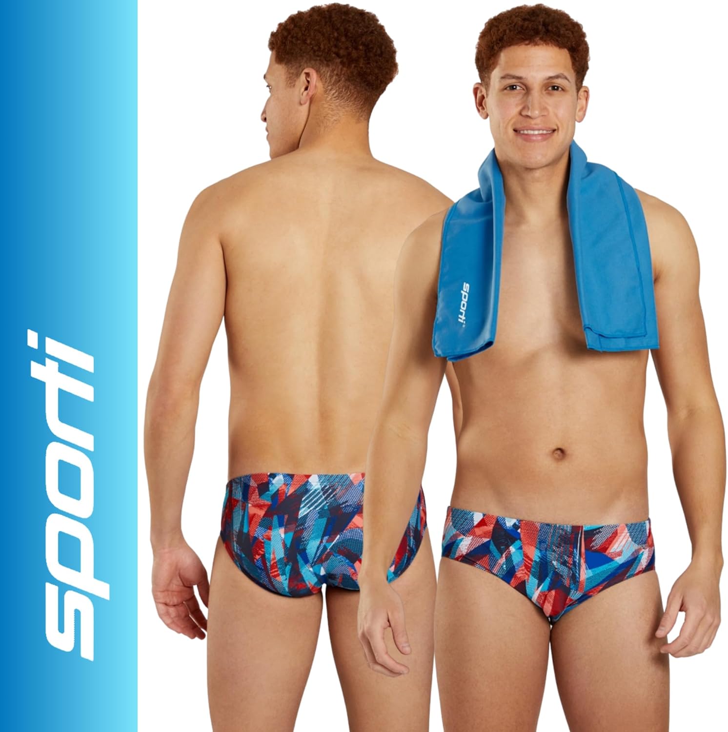 Sporti Catalyst Brief Swimsuit - Red/White/Blue - 28