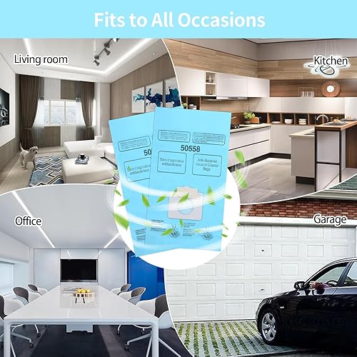 Miniatura 7 de Paquete de 20 bolsas de vacío de repuesto 5055 para recipiente tipo CQ 5055 50555 50557 50558 50403 50410 53291 tipo C-5 C-18 azul