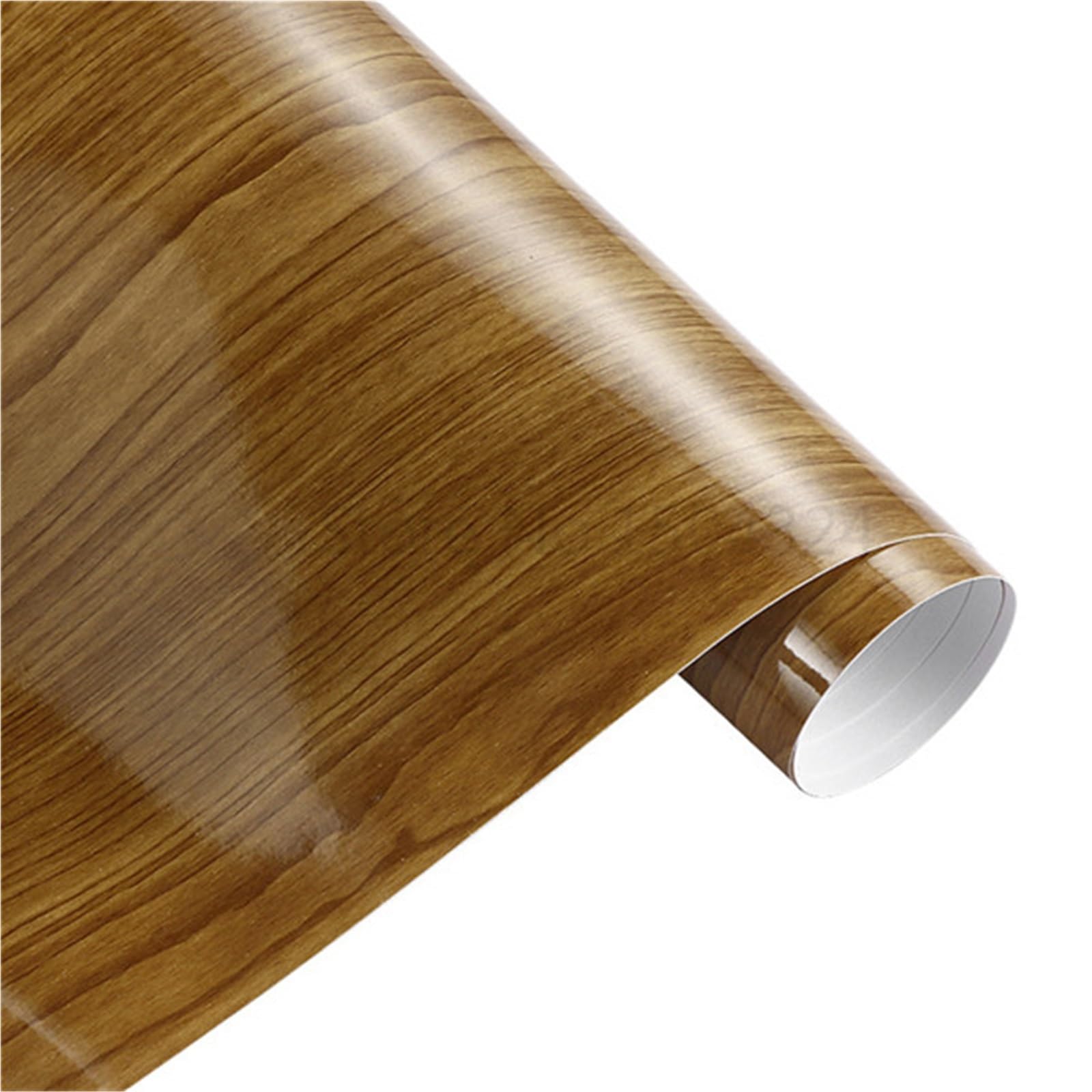 Auto Folie,Auto Folierung 10/30 * 100 cm glänzend holzkorn PVC Vinyl Film Auto internen Dekoration Aufkleber wrap wasserdichtes Korn strukturiertes abziehbarer zubehör(9452 G,50x600cm)