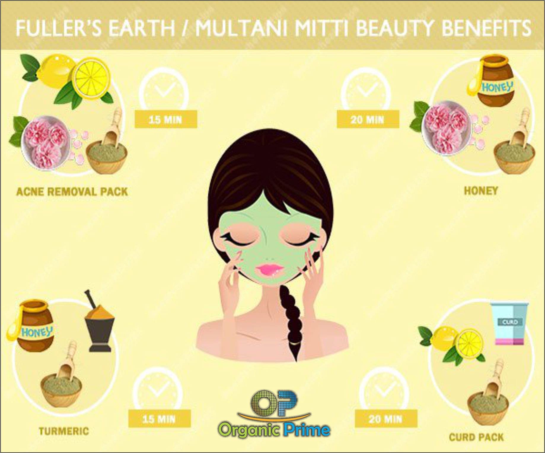 Organic Prime Multhani Mitti Powder for Face, Skin Whitening - 500 GM X 2 = 1 KG By Organic Prime 4