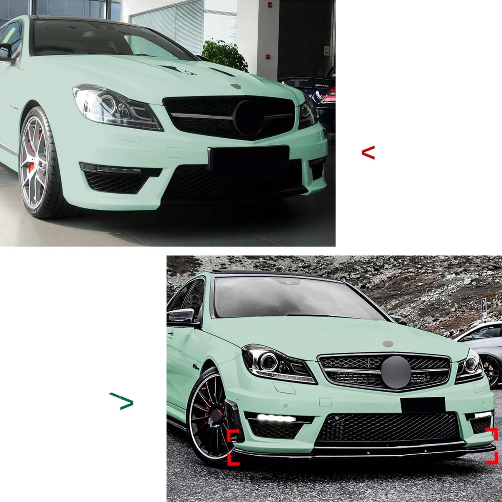 Coche Alerón para Benz Clase C W204 S204 C63 para AMG