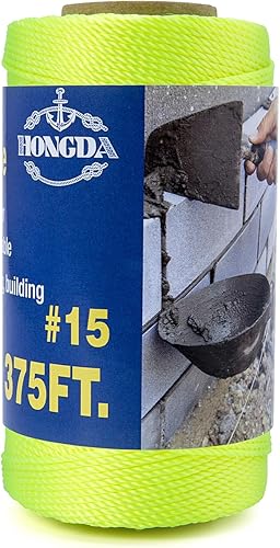 Miniatura 17 de HONGDA Cuerda de nailon trenzada, #15 x 375 pies, cuerda de nailon para trabajos de mampostería, línea de trote, línea de señuelo, fabricación