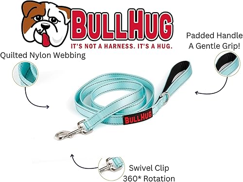Vista 82 de BULLHUG Correa de bulldog de 6 pies con mango acolchado. Perfecto para bulldogs, bulldogs franceses, pugs y todas las razas. Correas para caminar