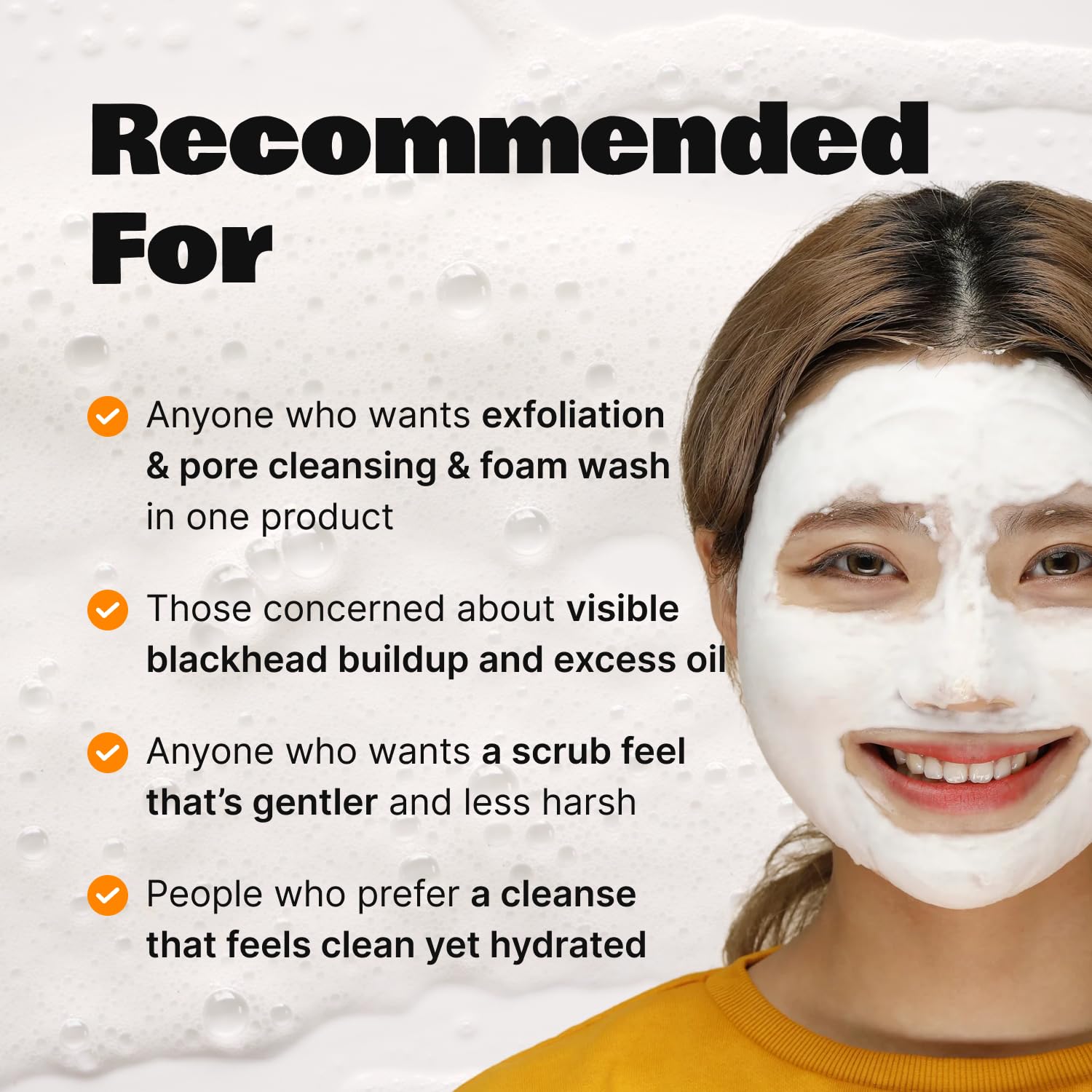 LALARECIPE Yuzu Self-Foaming 3-in-1 Facial Cleanser – Korean Daily Face Wash with AHA BHA PHA for Gentle Exfoliation and Pore Care – Hydrating Cleanser for Dry and Sensitive Skin (200ml/ 6.6 fl oz) - Image 7