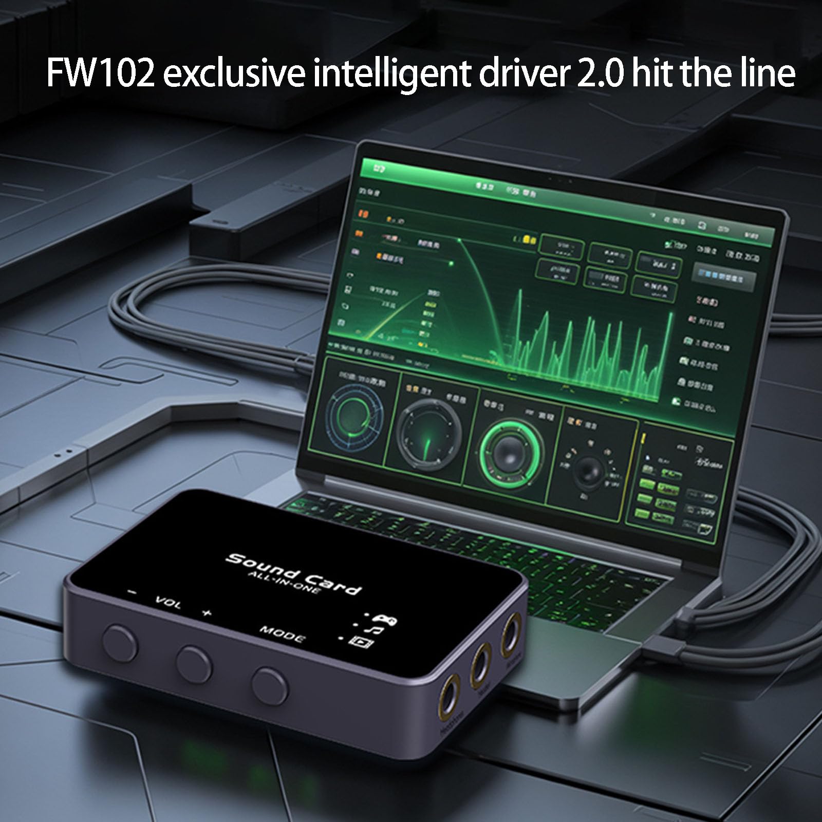 Adattatore audio USB Scheda audio Docking Station Chip avanzato per amplificazione e ottimizzazione delle cuffie scheda dinamica