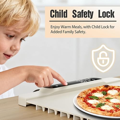 Miniatura 6 de Tapete de calentamiento para alimentos - Calentador de alimentos con 14 temperaturas - Bandeja de calentamiento eléctrica de silicona con 6 modos -