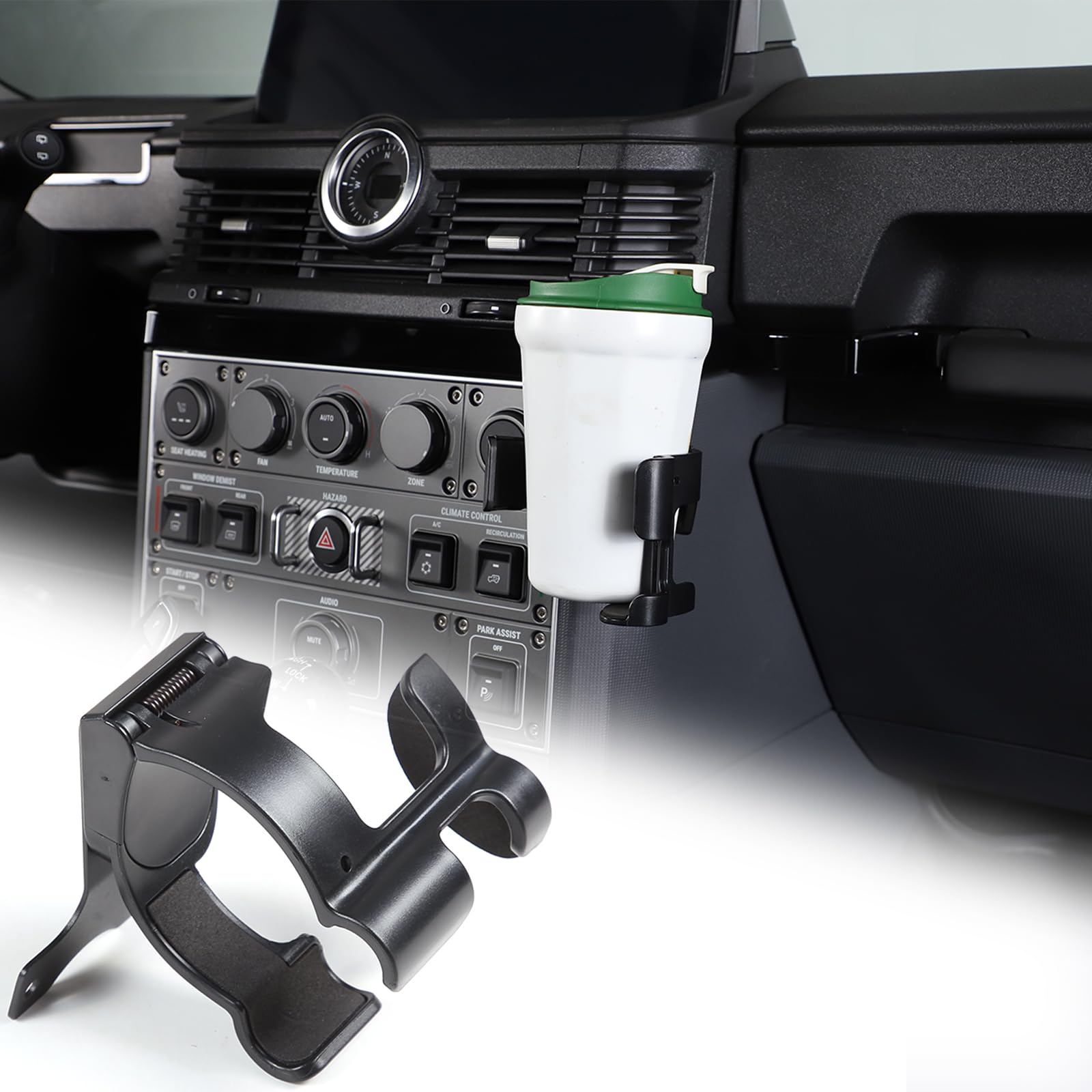 METYOUCAR Supporto per telefono da auto per Ineos Grenadier 2020-2024, universale compatibile con smartphone, materiale in lega di alluminio, portabicchieri a doppia funzione, funzionamento con una