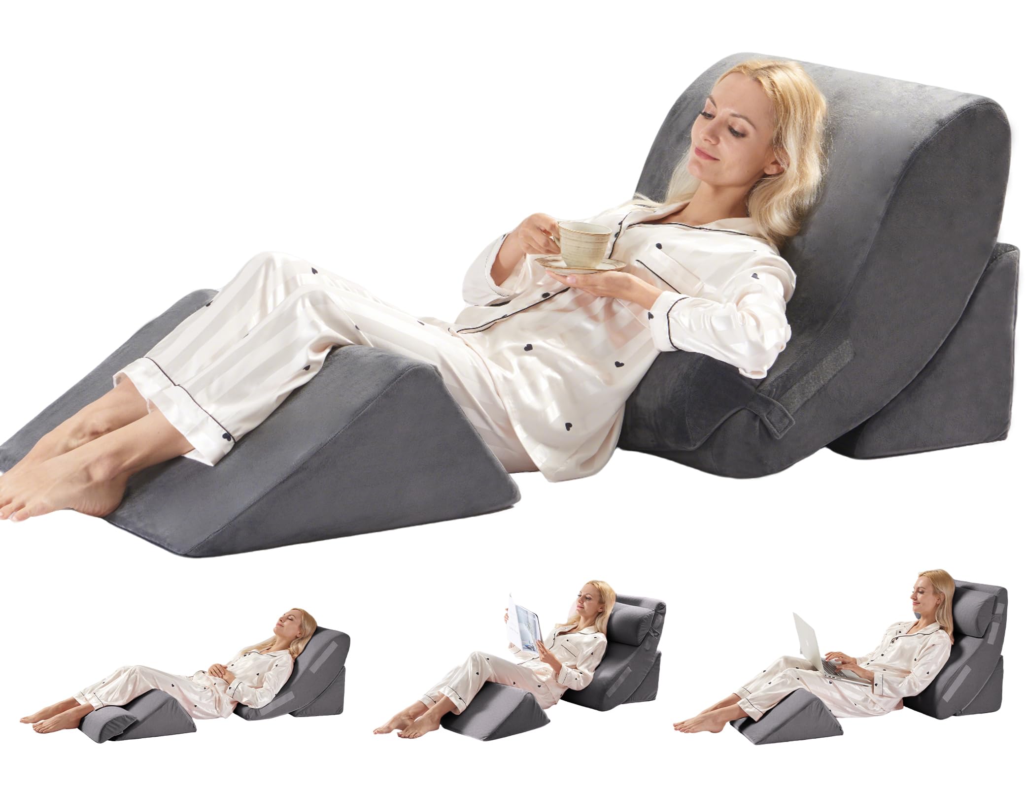 4PC Orthopedic Bed Wedge & BBL Surgery Pillow Set