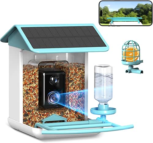 BROAIMX Bird Feeder with Camera, Free AI Forever for 11,000+