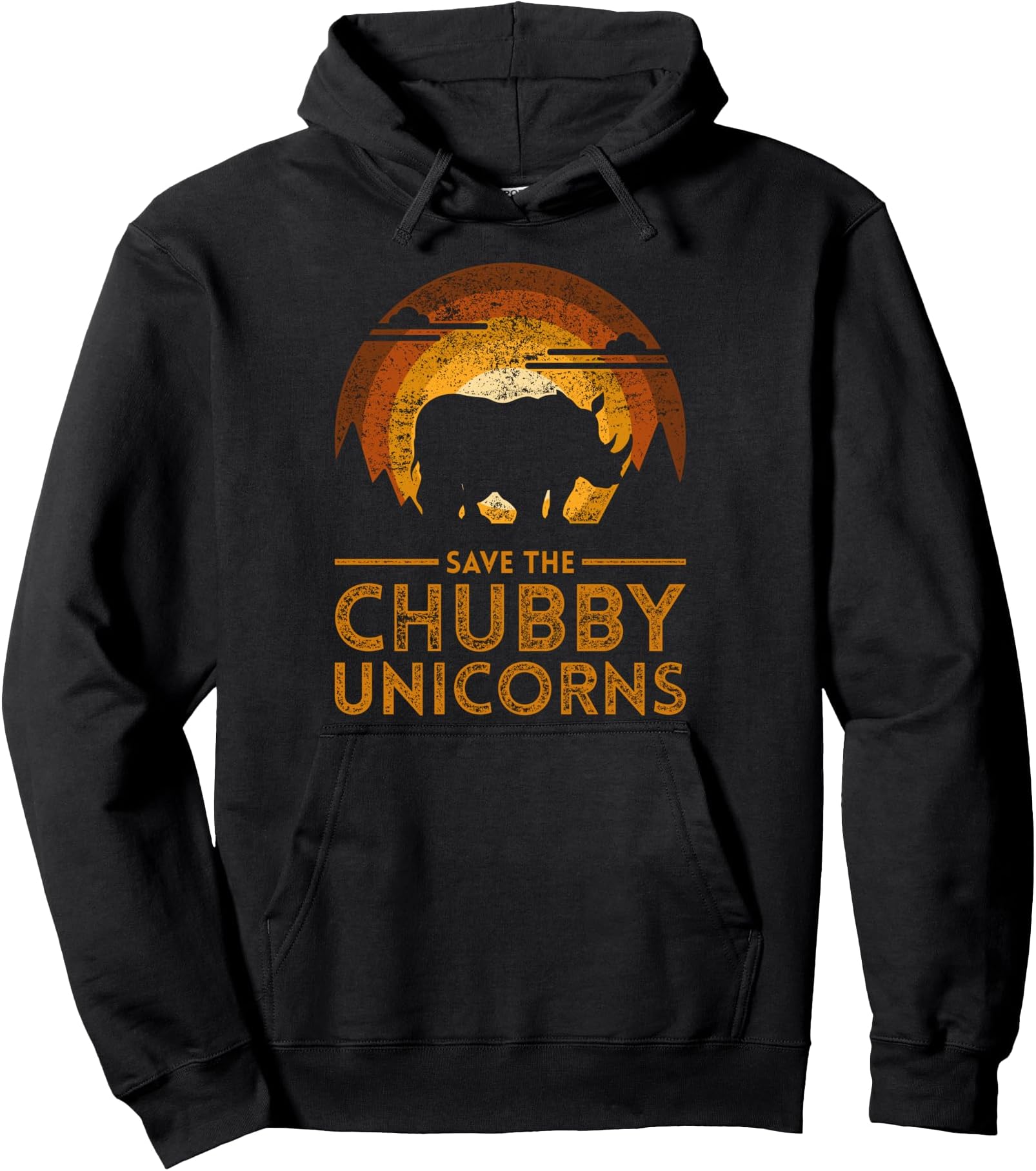 Save The Chubby Unicorns Rhino Pullover Hoodie