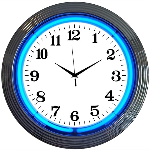 Blue Chrome 15" Bar and Game Clock
