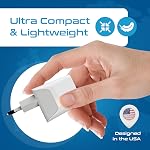 Jeu de prise pour adaptateur de voyage Europe Schuko, Ceptics - avec 2 USB + USA Entrée de la socket - Type E/F et type C - Ultra Compact - Parfait pour les téléphones cellulaires, ordinateurs portables, chargeurs de caméras (CTU-9-9C-PK)