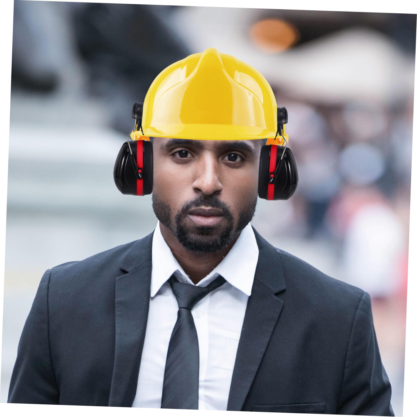 LIFKOME Orejeras para Casco de Seguridad Reducción de Ruido, Protección Auditiva para Trabajadores en Entornos de Alto Ruido, Plástico y Espuma