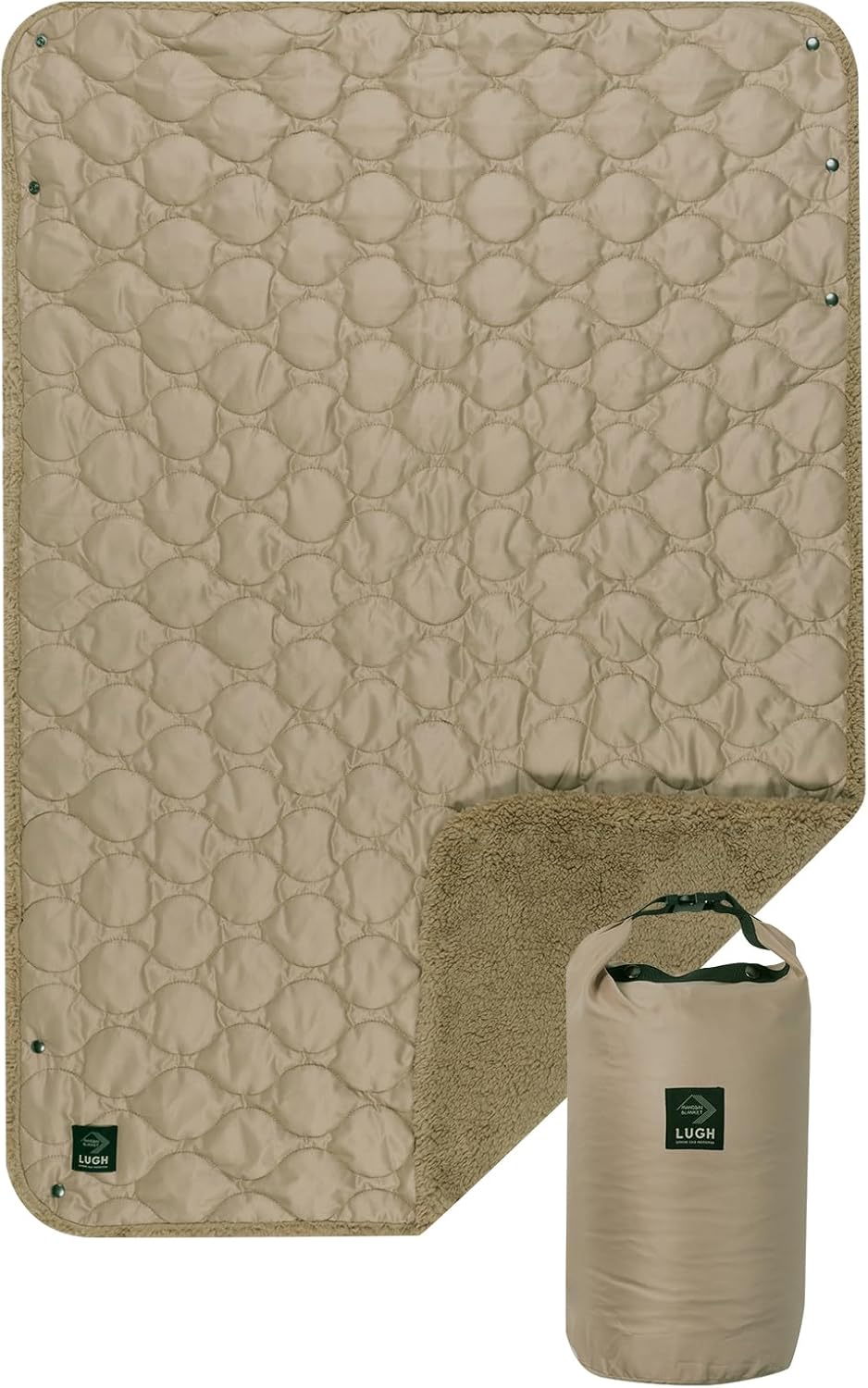 LUGH 魔法瓶ブランケットグラフェン 6層構造 電源不要 防寒 コンパクト キャンプ アウトドア 車中泊 ひざ掛け 洗濯可能 防災