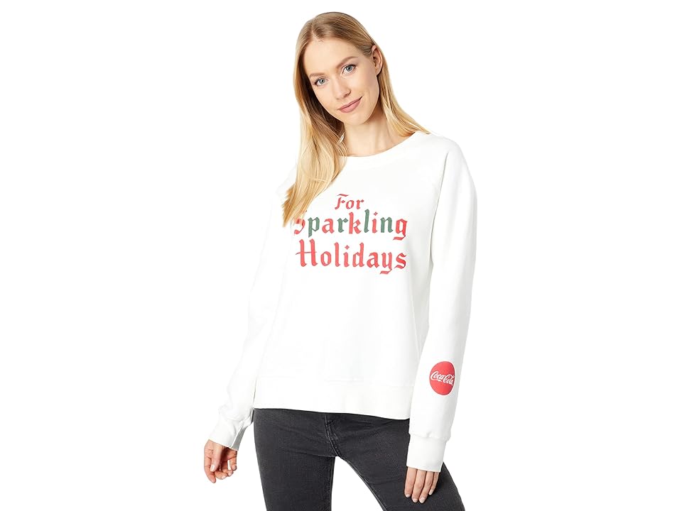 Wildfox Sparkling Holidays Sweatshirt (Vanilla) Women's Clothing INTERNATIONAL SHIPPING