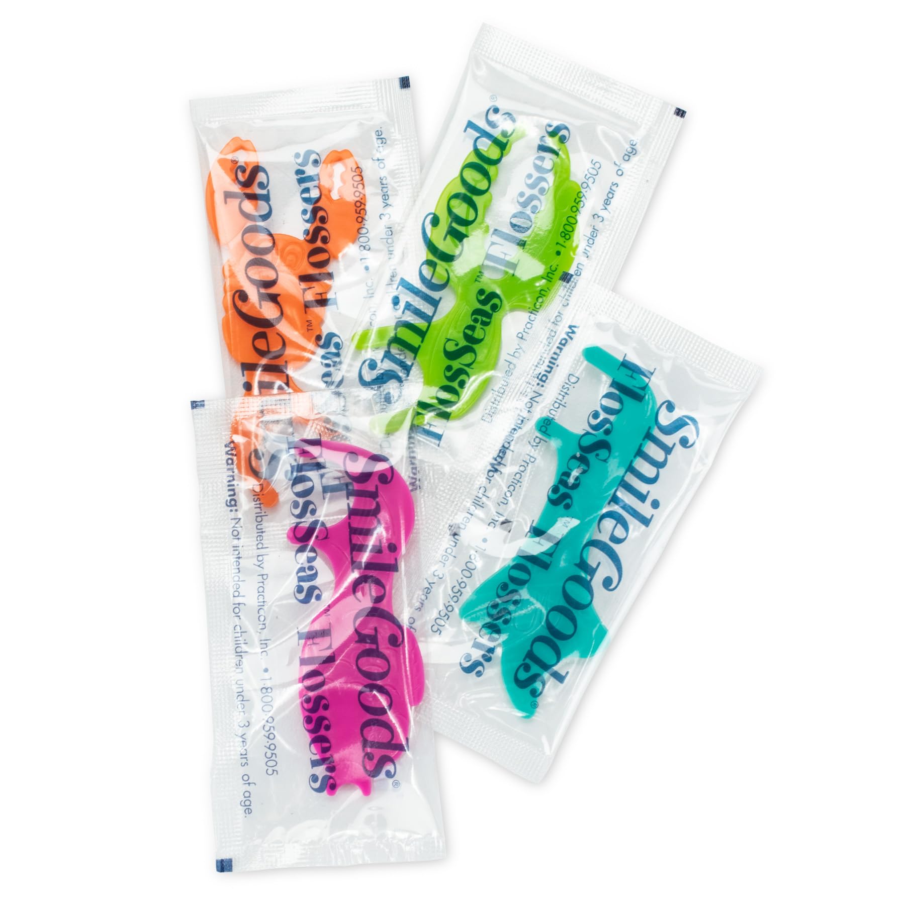Practicon 7045281 SmileGoods FlosSeas - Flossers, individuales (paquete de 200)