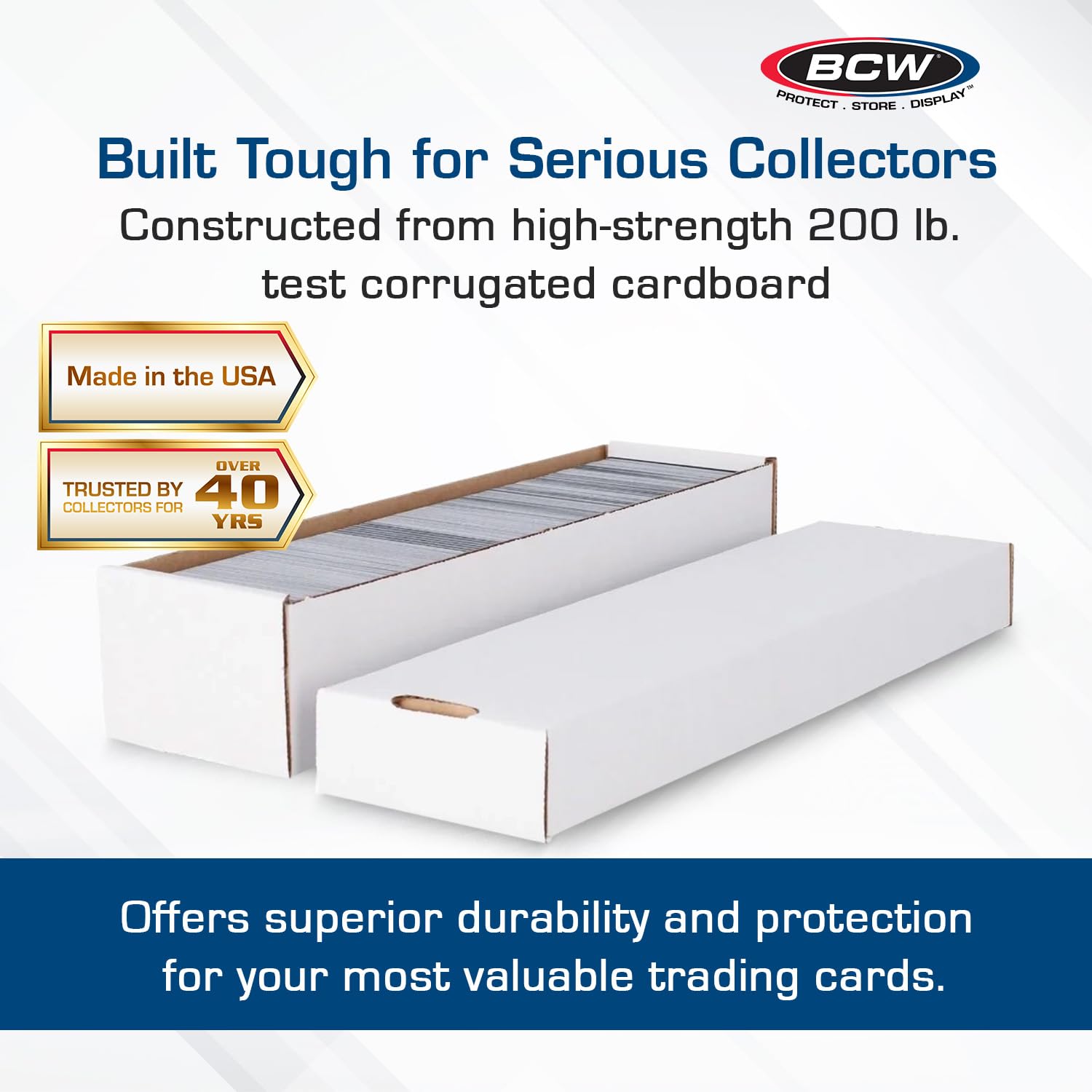 BCW 800ct 2-Piece Storage Boxes - 10 Pack | Cardboard Organizer for Sports, MTG, and Pokémon Card