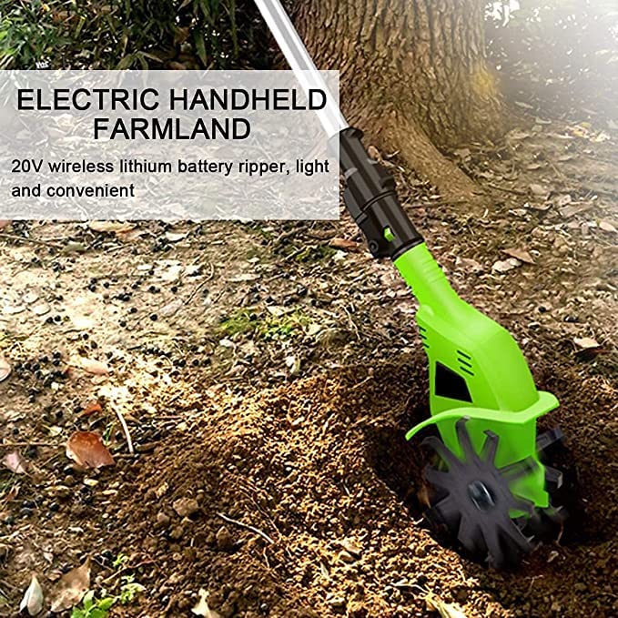 Motobineuse de Jardin, motobineuse électrique sans Fil, rotavateur de Jardin télescopique, désherbeur/cultivateur électrique, Profondeur de Travail 25 cm, motobineuse de Jardin
